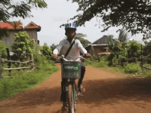 One bicycle and helmet